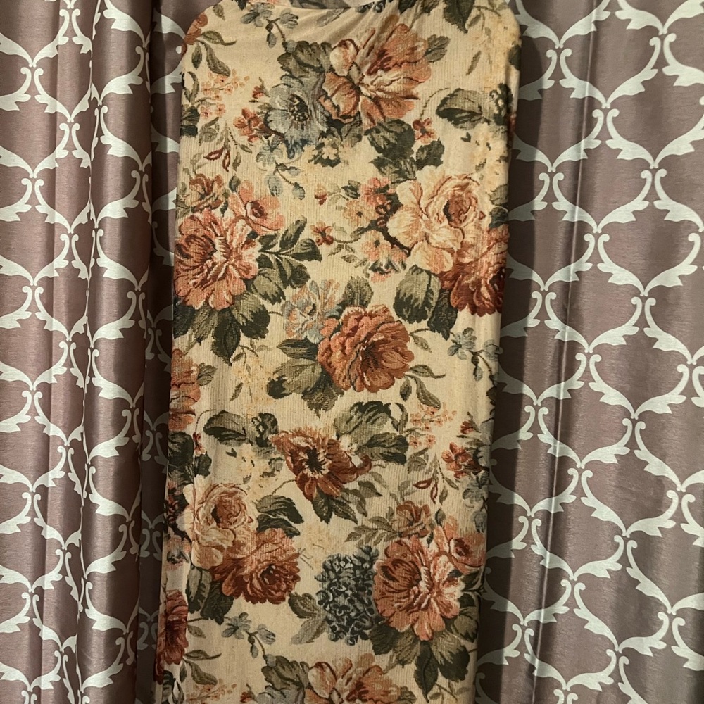 Fashion Nova Floral Pencil Skirt - Earthy Tones